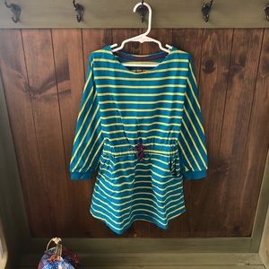 EUC MB Striped LS Dress, 6-7